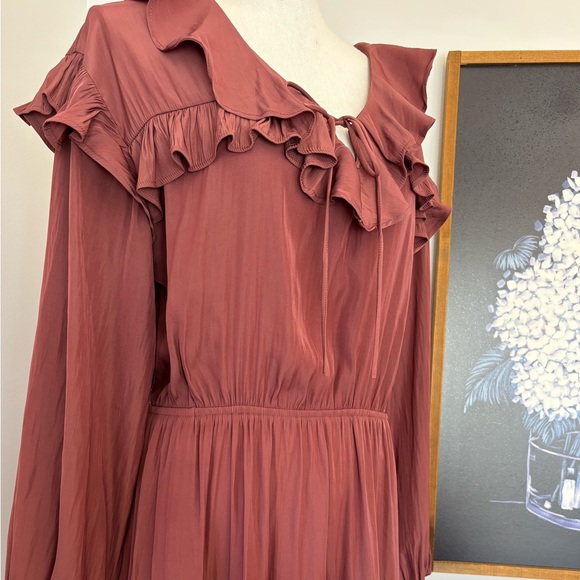 Universal Thread Dusty Rose Long Sleeve Dress - Picture 3 of 7